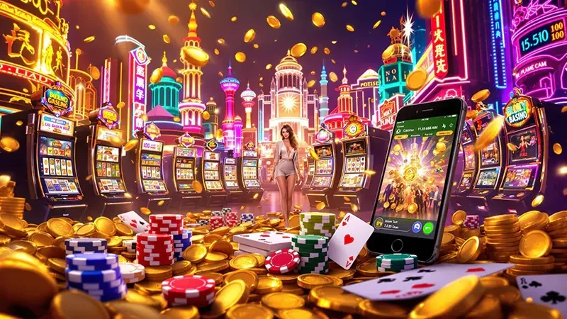 Permainan slot PT777 dengan reel, simbol wild, dan efek visual